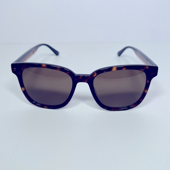 NWT Authentic Men's GUCCI Square Frame Sunglasses- Havana Blue - Picture 4 of 8